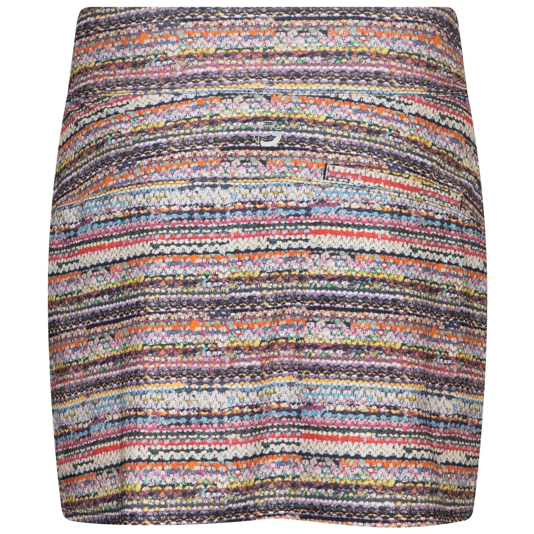 CF Button Placket Skirt Boucle Print