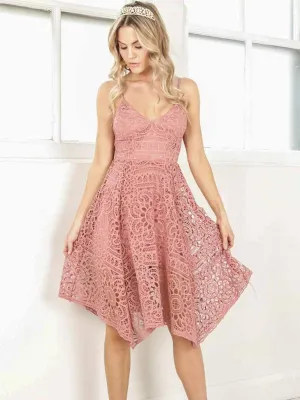 Cheap V Neck Short Cute Lace Homecoming Dresses 2018, CM501