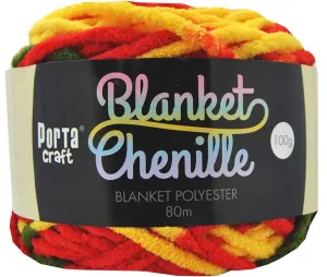 Chenille Blanket Yarn 100g 80m 12ply - Citrus