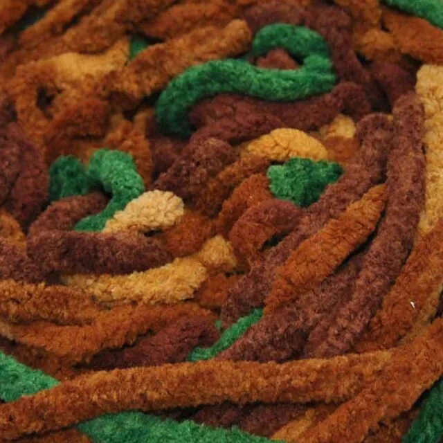 Chenille Blanket Yarn 100g 80m 12ply - Earth