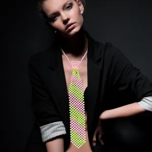 Chic Beaded Tie Necklace