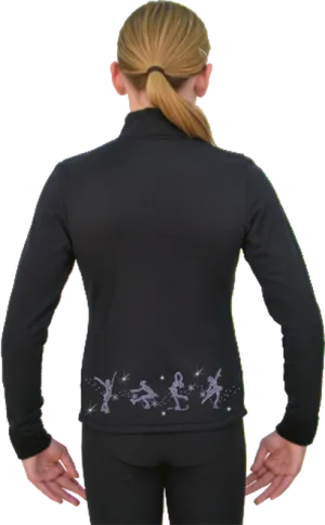 Chloe Noel J11 Solid Polar Fleece Figure Skating Jacket with Skate Group Line