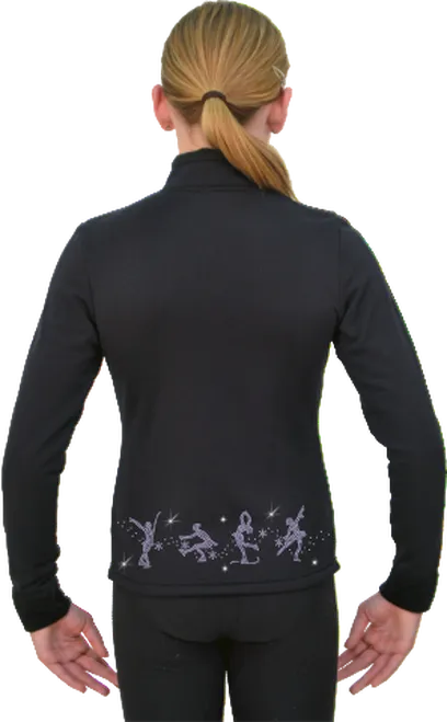 Chloe Noel J11 Solid Polar Fleece Figure Skating Jacket with Skate Group Line