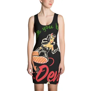 Christmas Pinup Fitted Dress