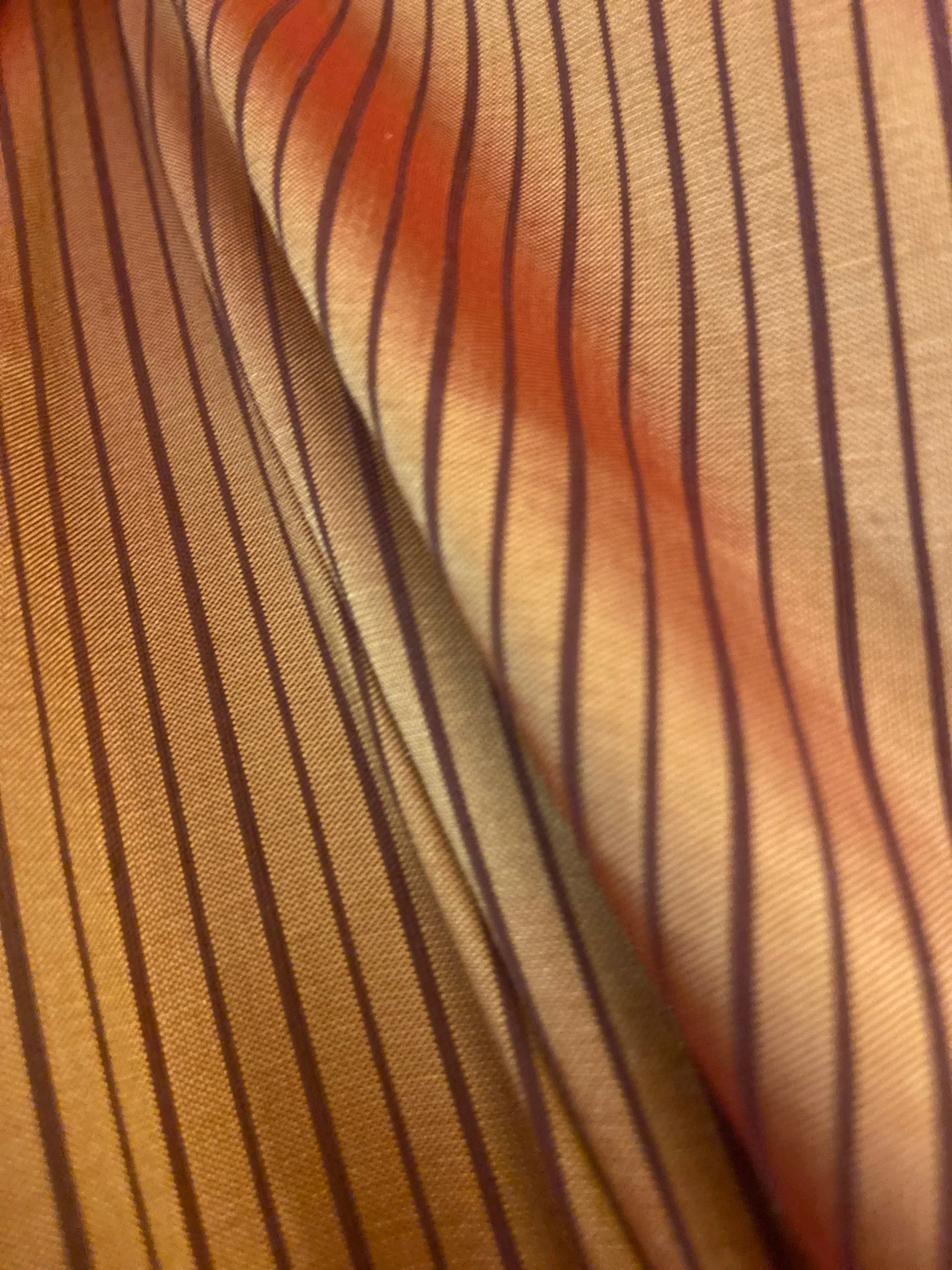 Cinnamon Striped Taffeta