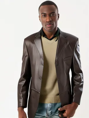 Classic Lambskin Leather Blazer for Men