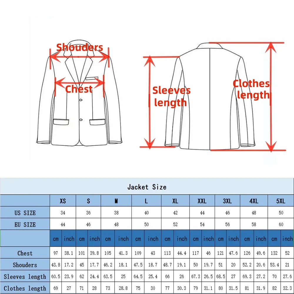 Coat Men's Winter Clothing Luxury Blazers Men's Suit Jacket Velvet Double Breasted Male Set Casual Elegant Man Clothes Formal