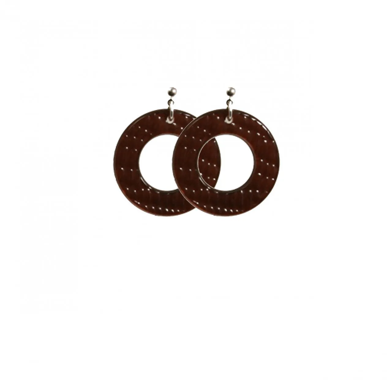 Coco Bold Small Serpent Brown Stud Earrings
