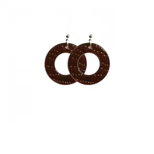 Coco Bold Small Serpent Brown Stud Earrings