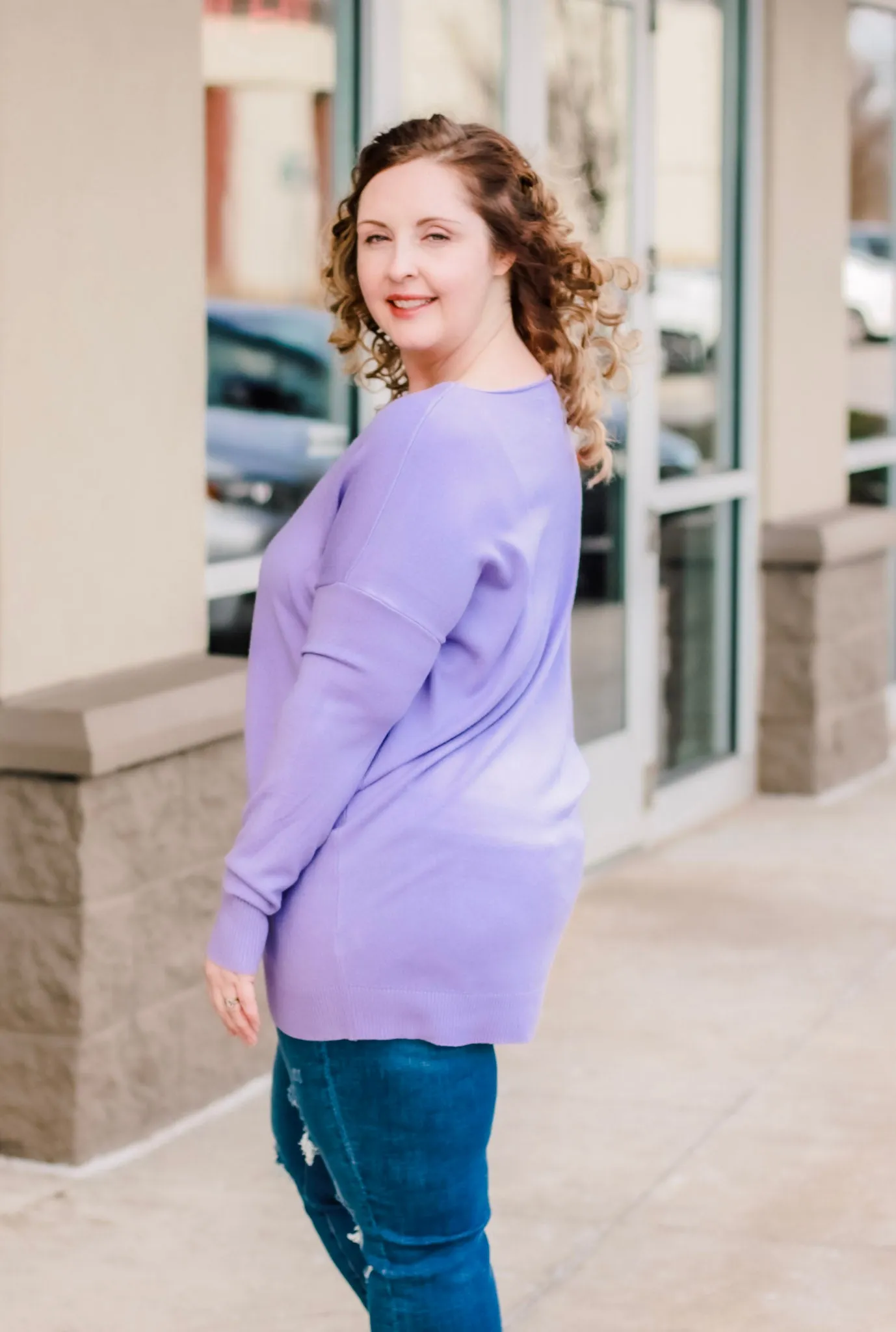 Cold Days Sweater in Lavender