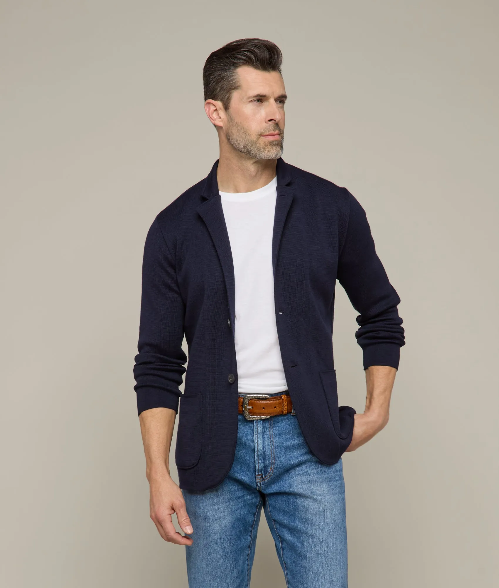 Cole Sweater Jacket :: Navy