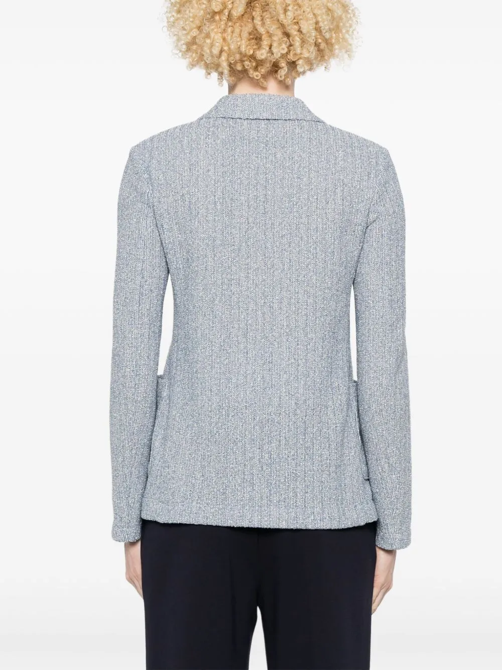 Cotton blend single-breasted jacket