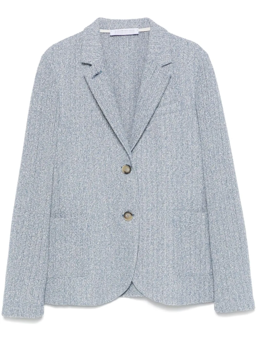 Cotton blend single-breasted jacket