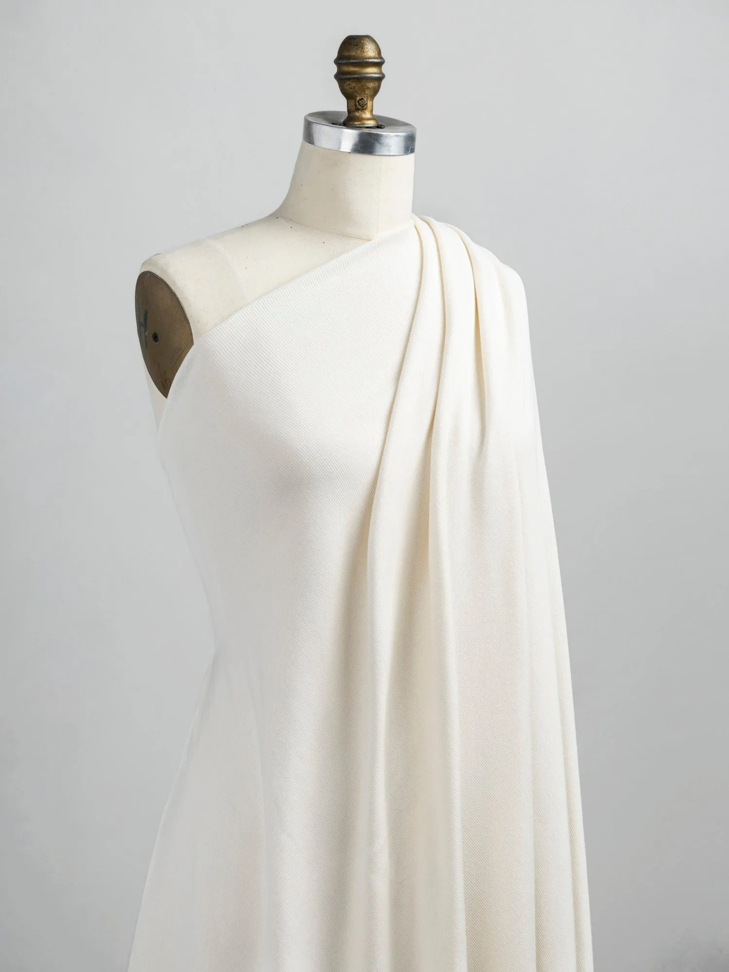 Cotton Tencel Modal Rib Knit - Cream - Swatch