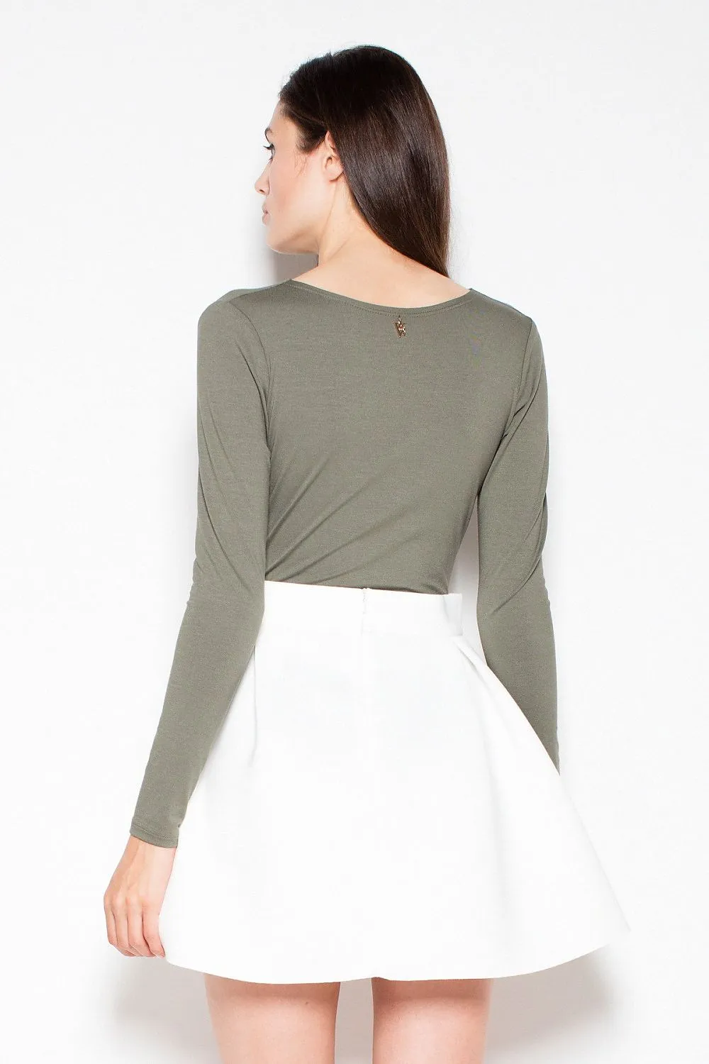Cowl-Neck Long Sleeve Bodysuit
