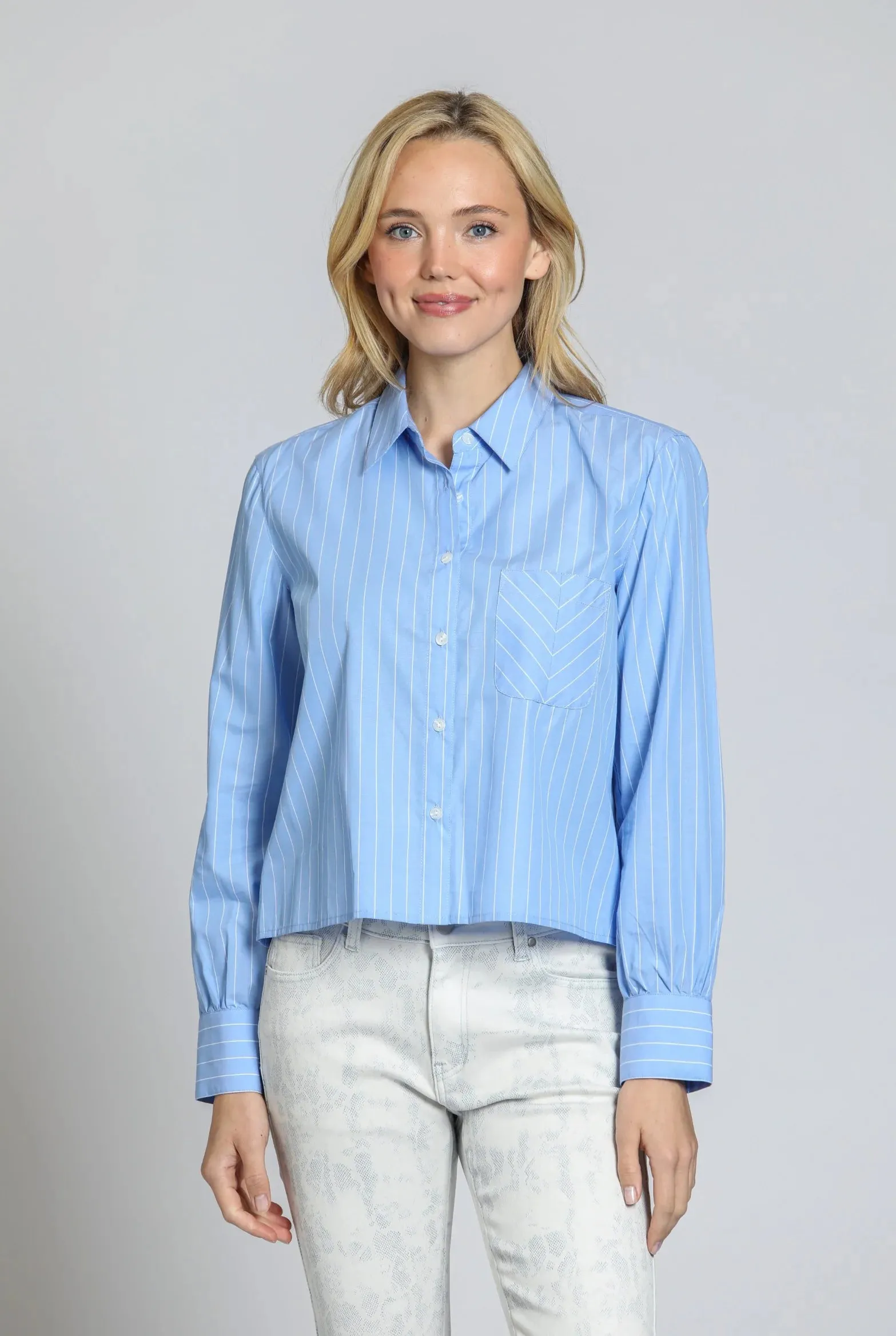 Cropped Stripe Shirt