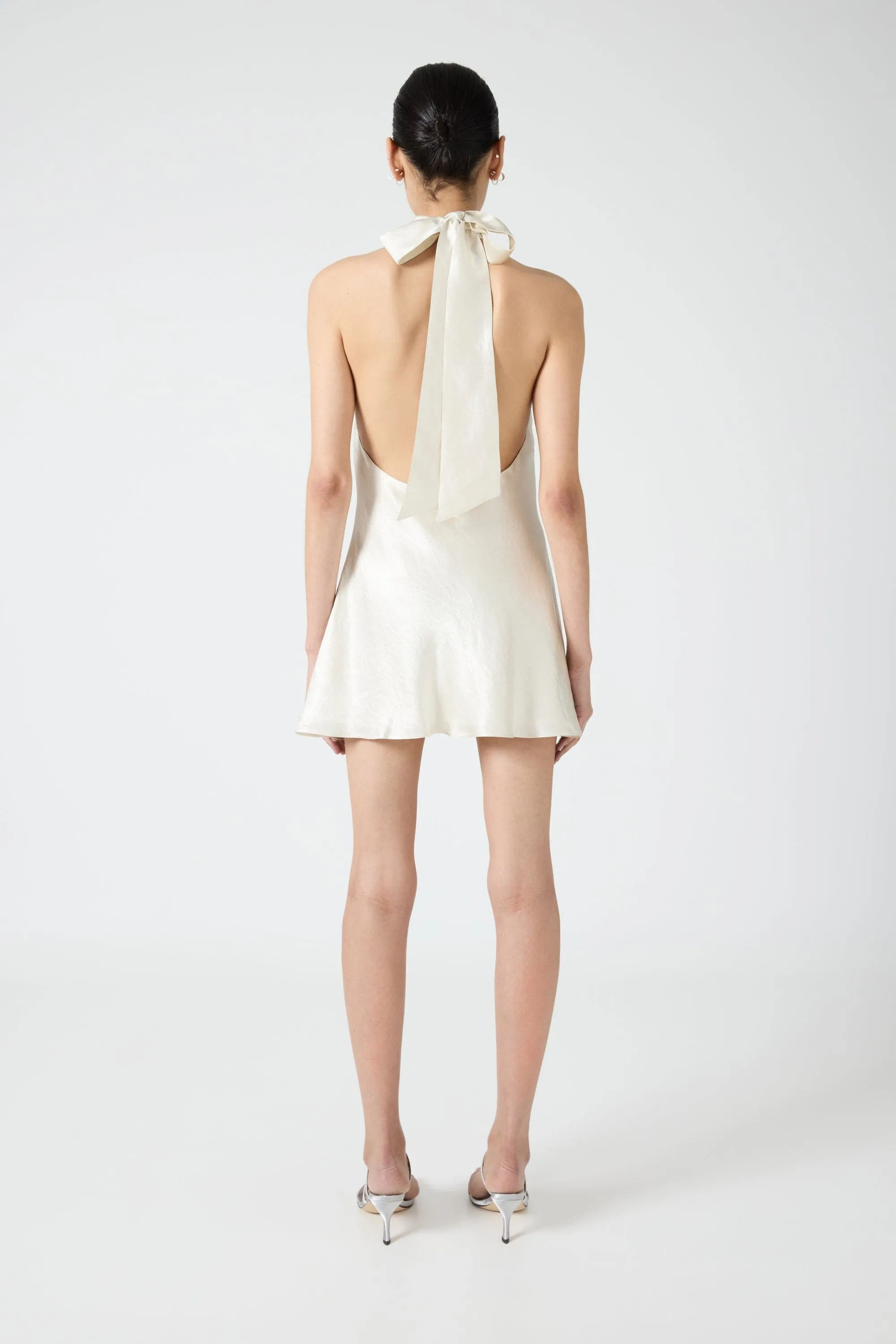 CRUSH WRAP NECK MINI | CREAM