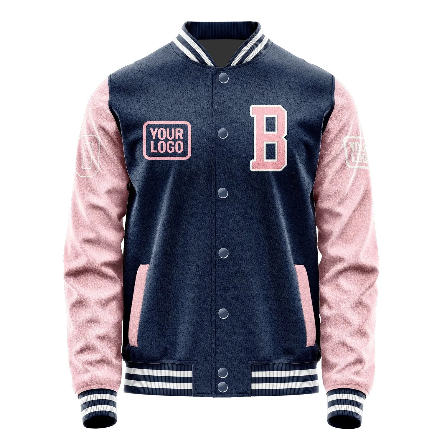 Custom Blue Light Pink Jacket