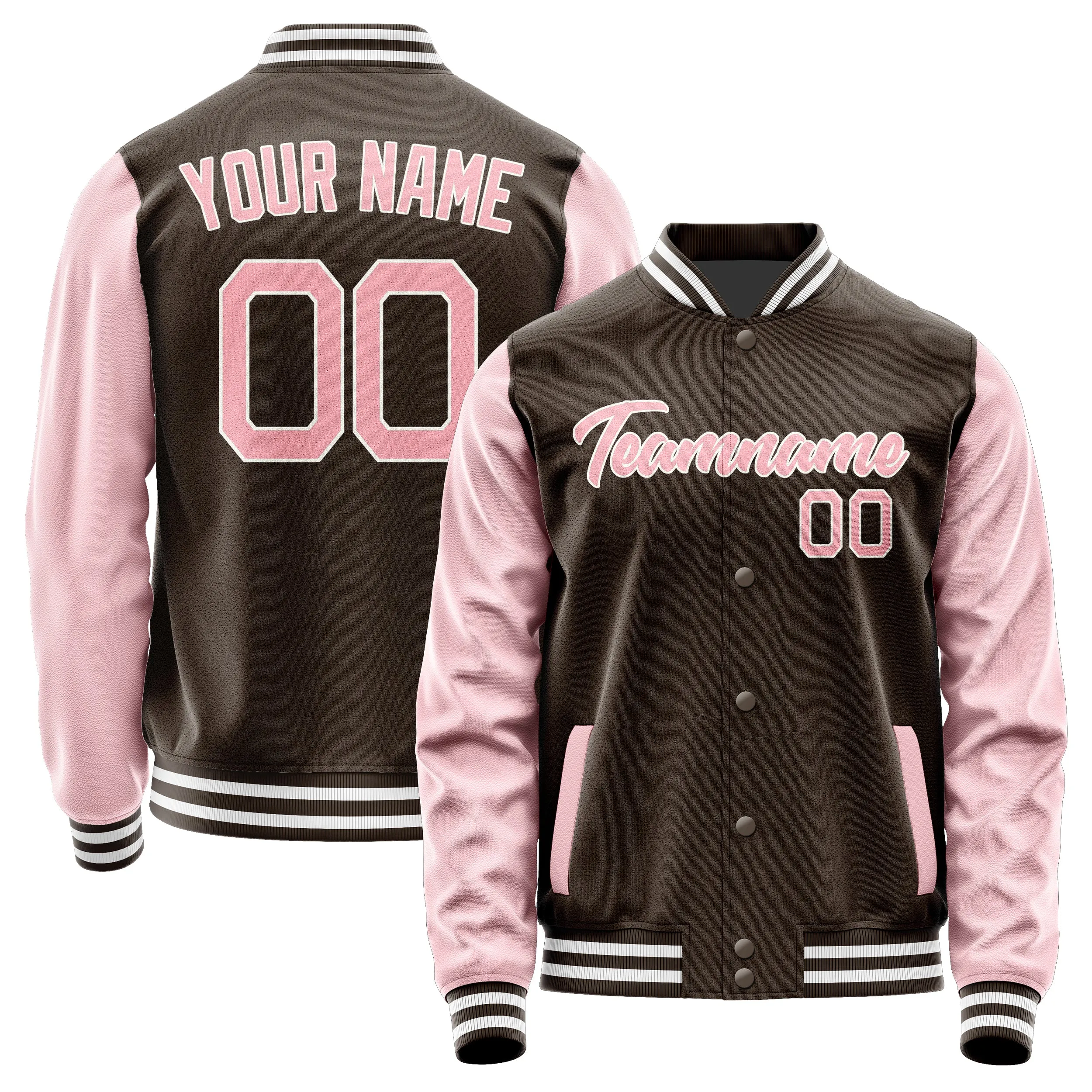 Custom Brown Light Pink Jacket