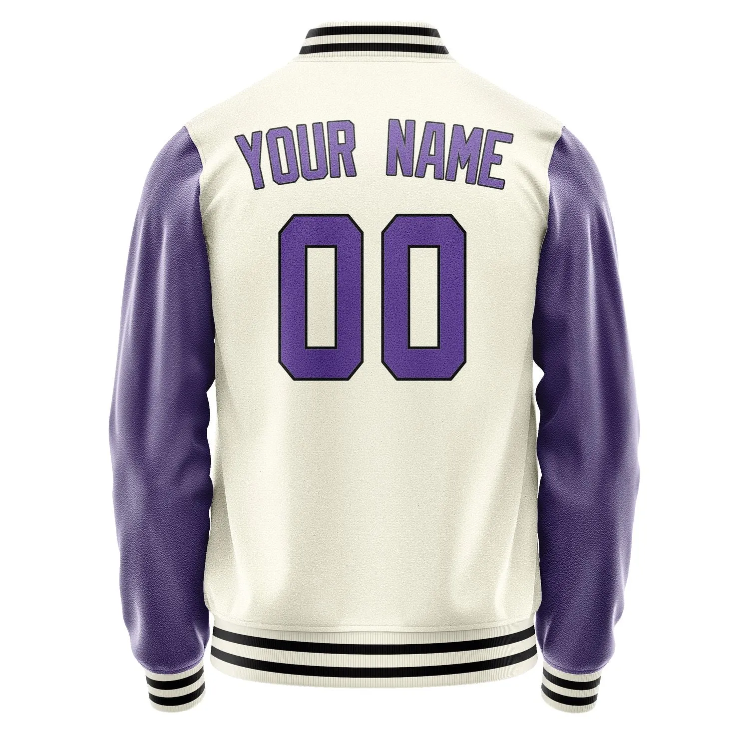 Custom Cream Light Purple Jacket