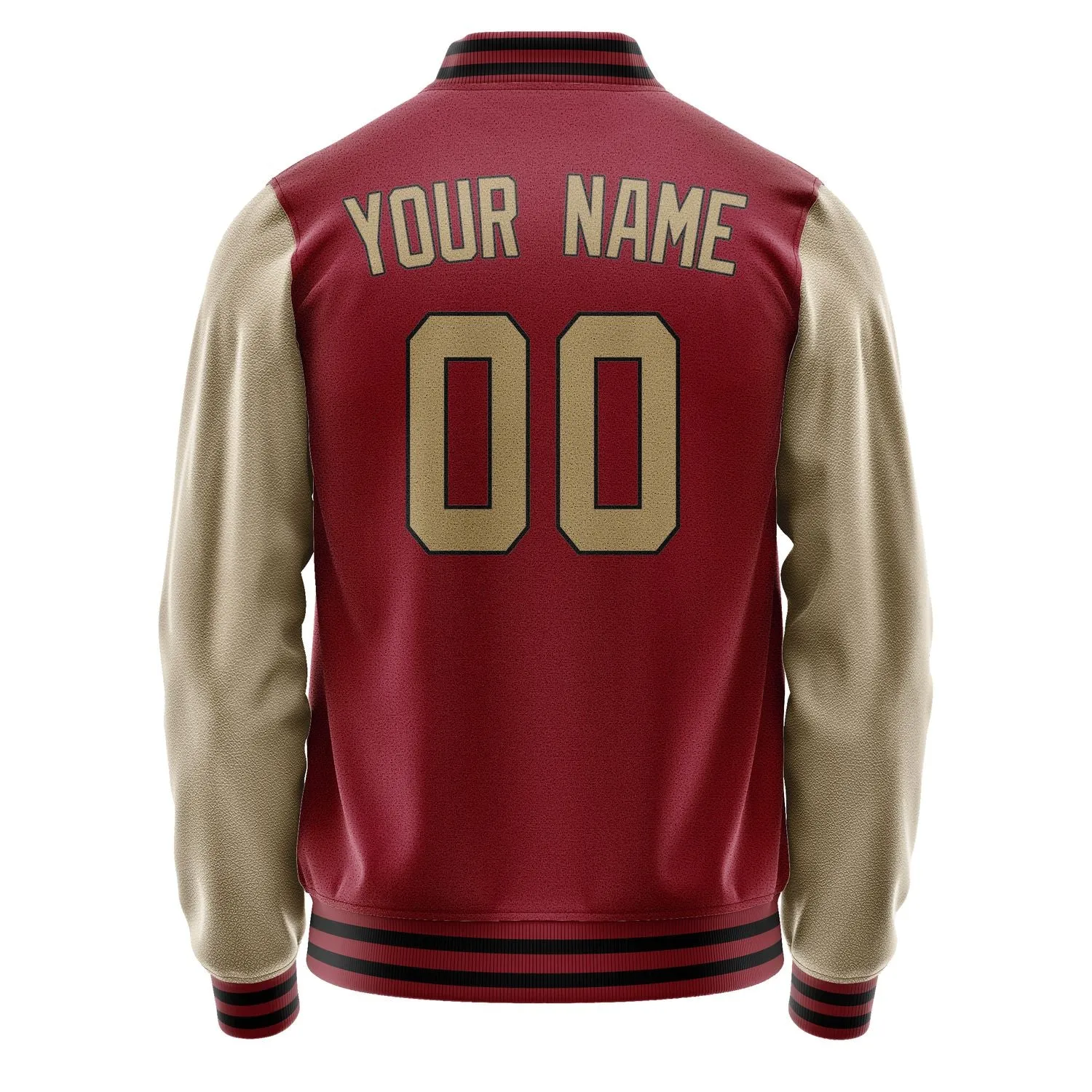 Custom Crimson Red Light Khaki Jacket