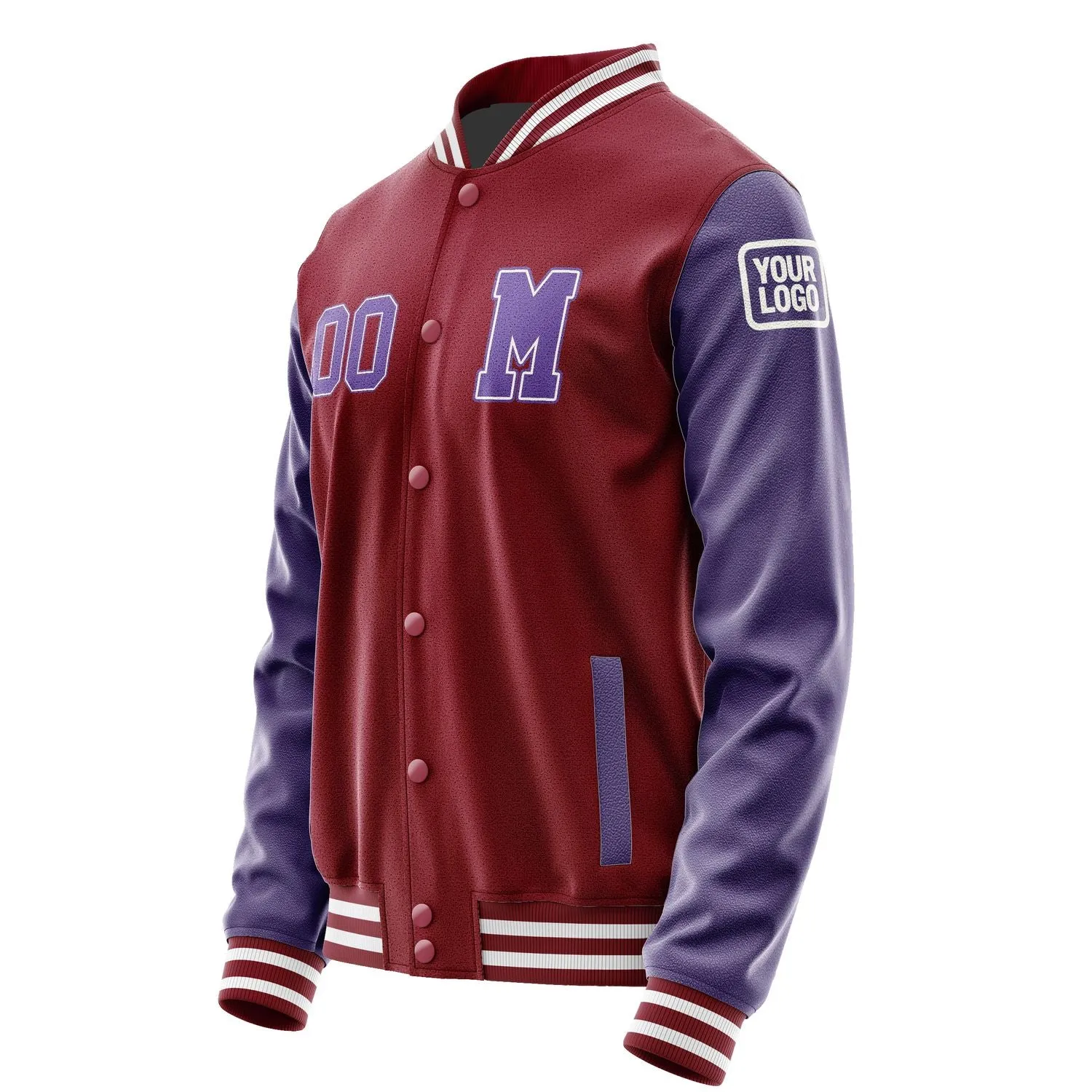 Custom Crimson Red Light Purple Jacket