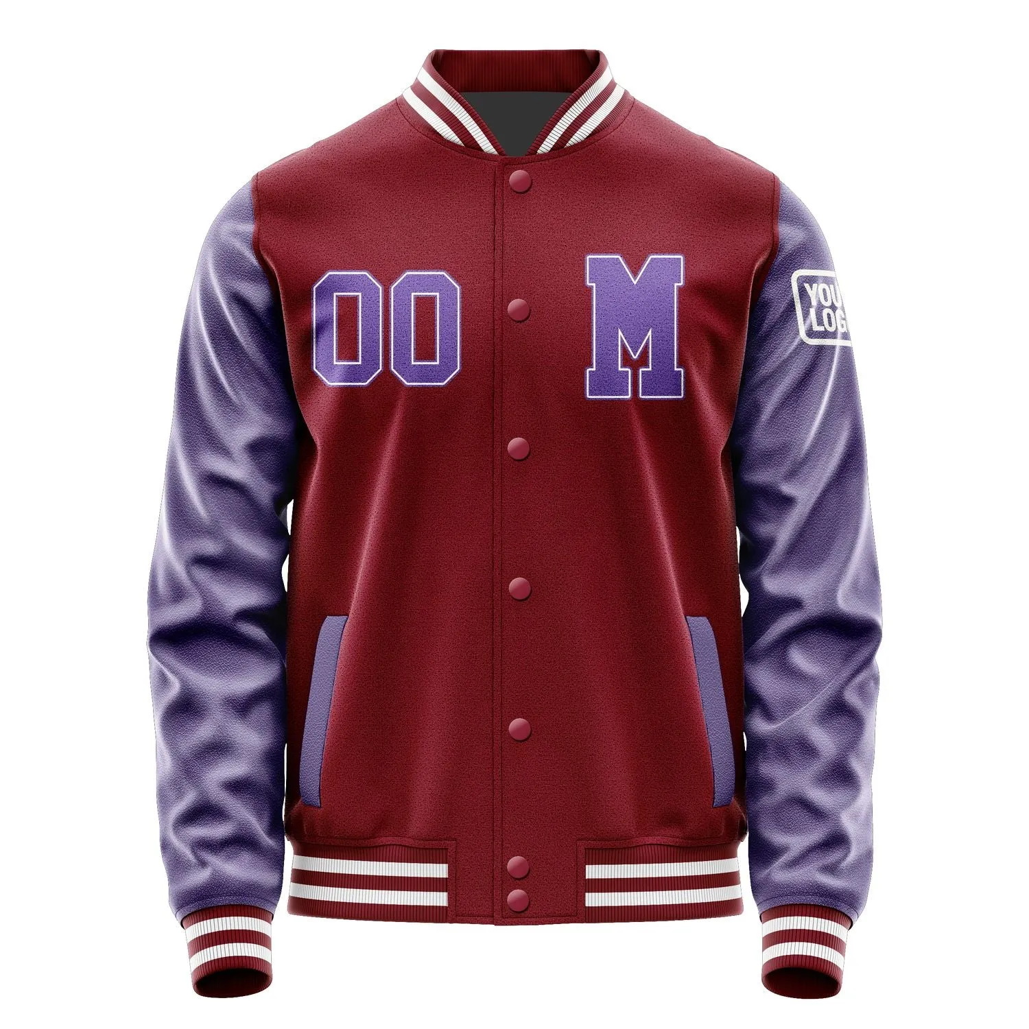 Custom Crimson Red Light Purple Jacket