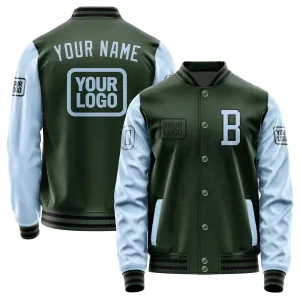 Custom Dark Green Light Blue Jacket