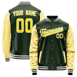 Custom Dark Green Light Yellow Jacket