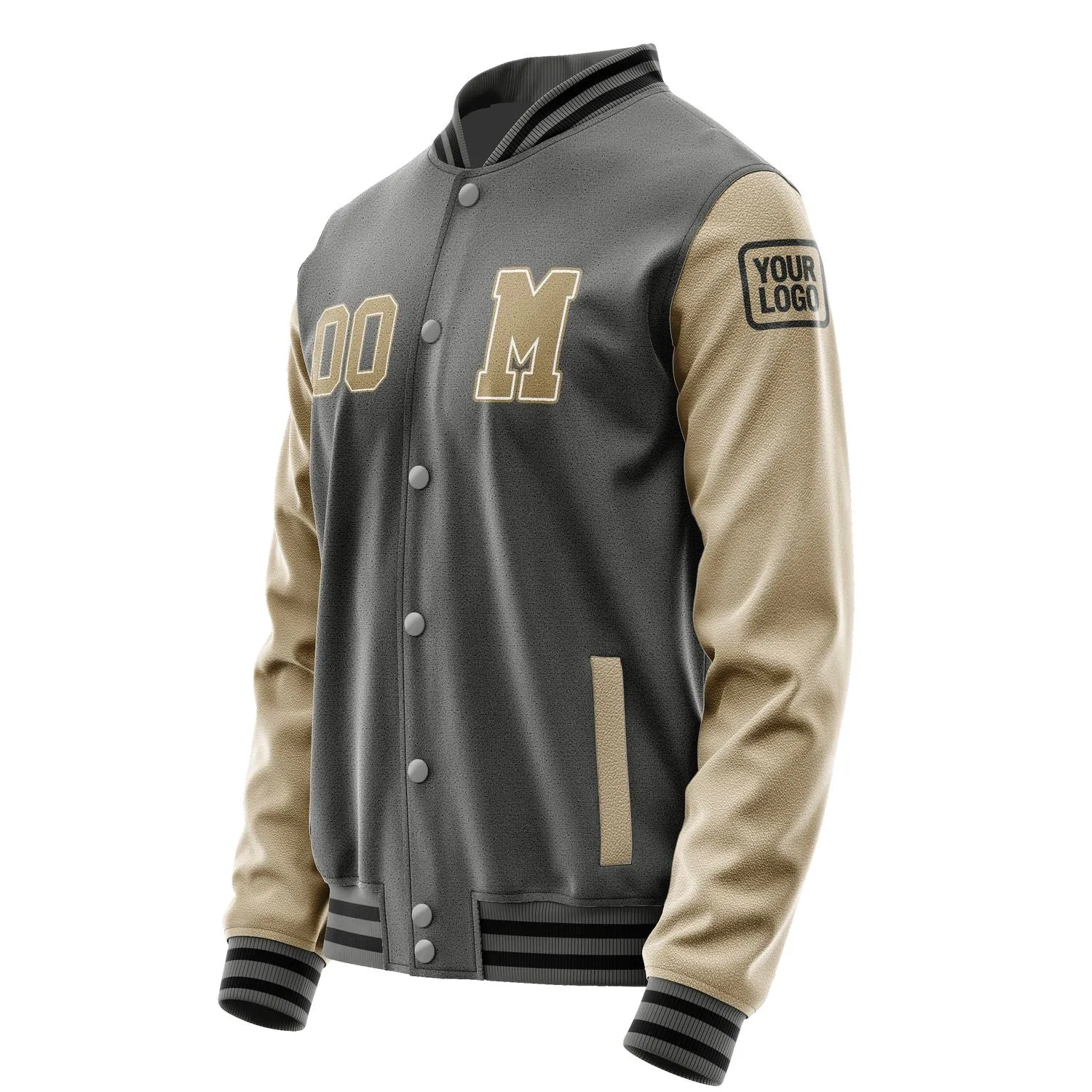 Custom Dark Grey Light Khaki Jacket