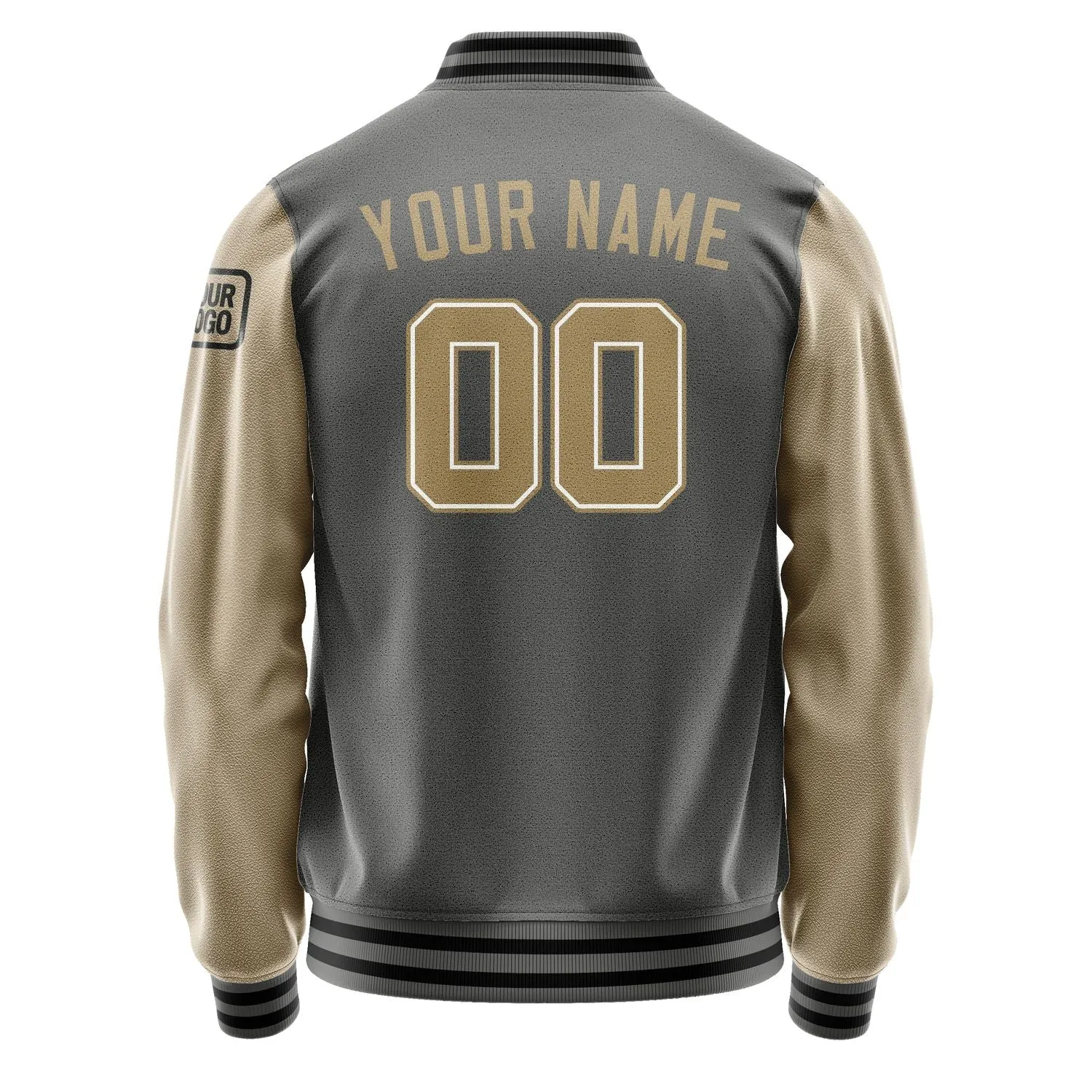 Custom Dark Grey Light Khaki Jacket