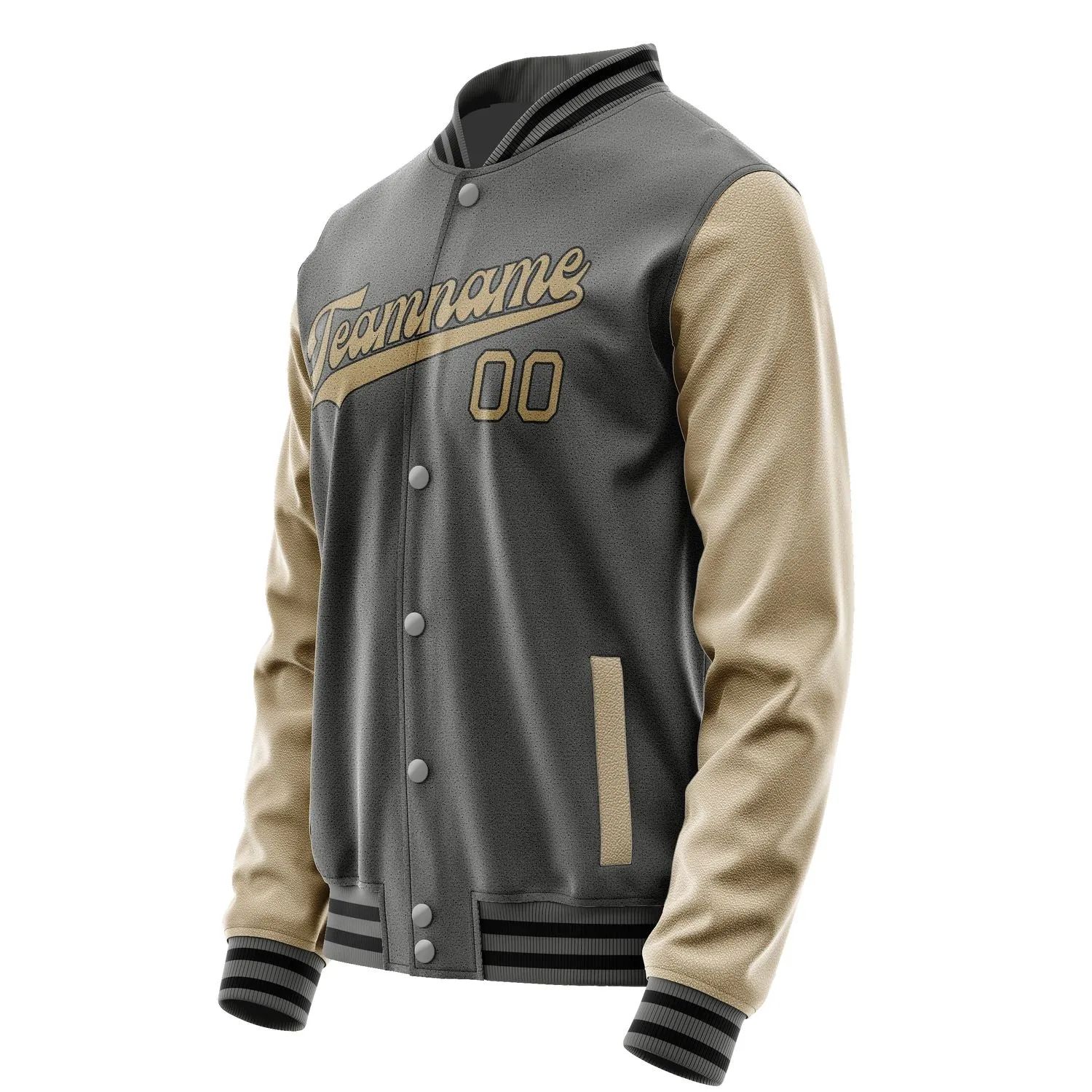 Custom Dark Grey Light Khaki Jacket