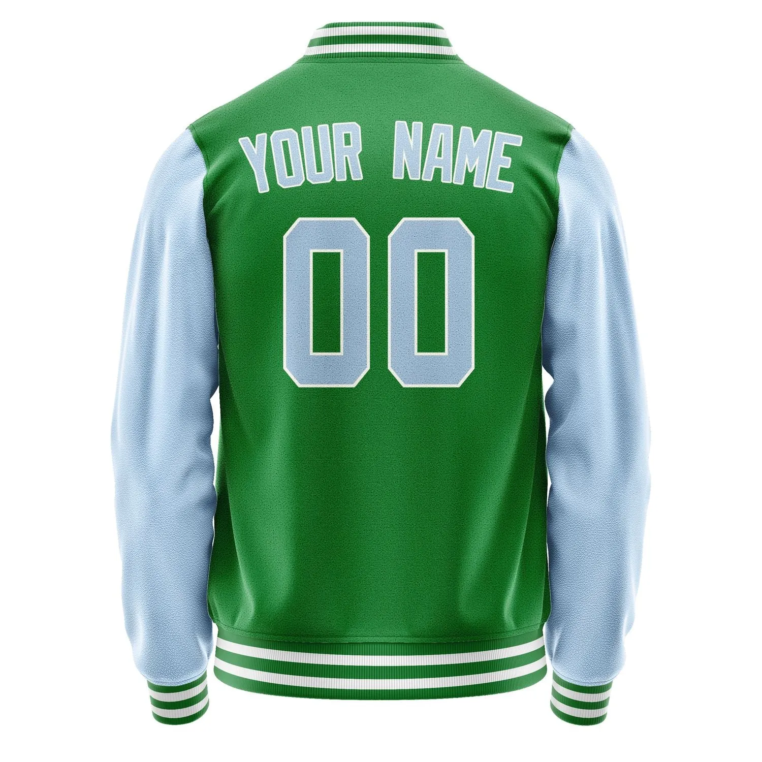 Custom Emerald Green Light Blue Jacket