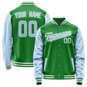 Custom Emerald Green Light Blue Jacket