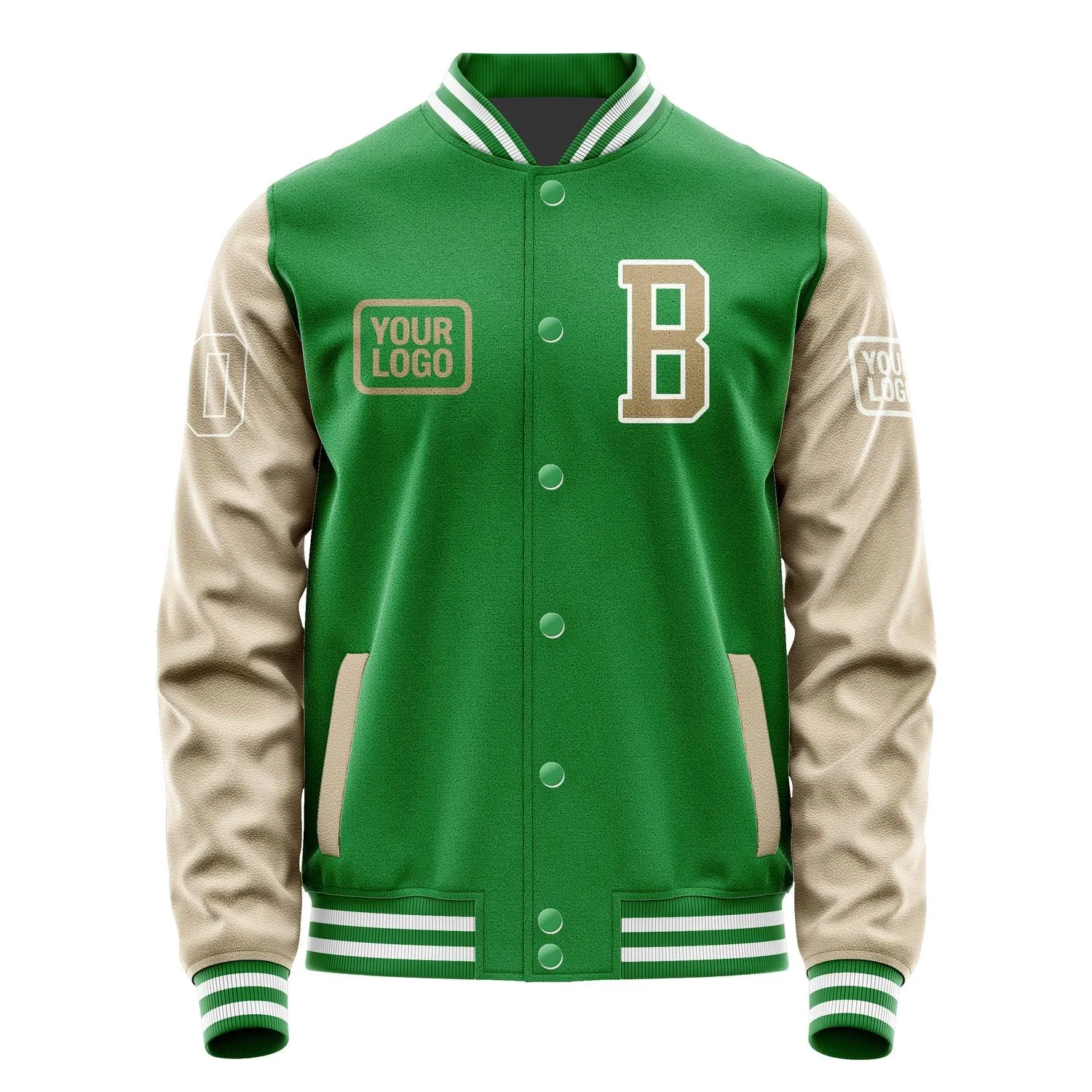 Custom Emerald Green Light Khaki Jacket