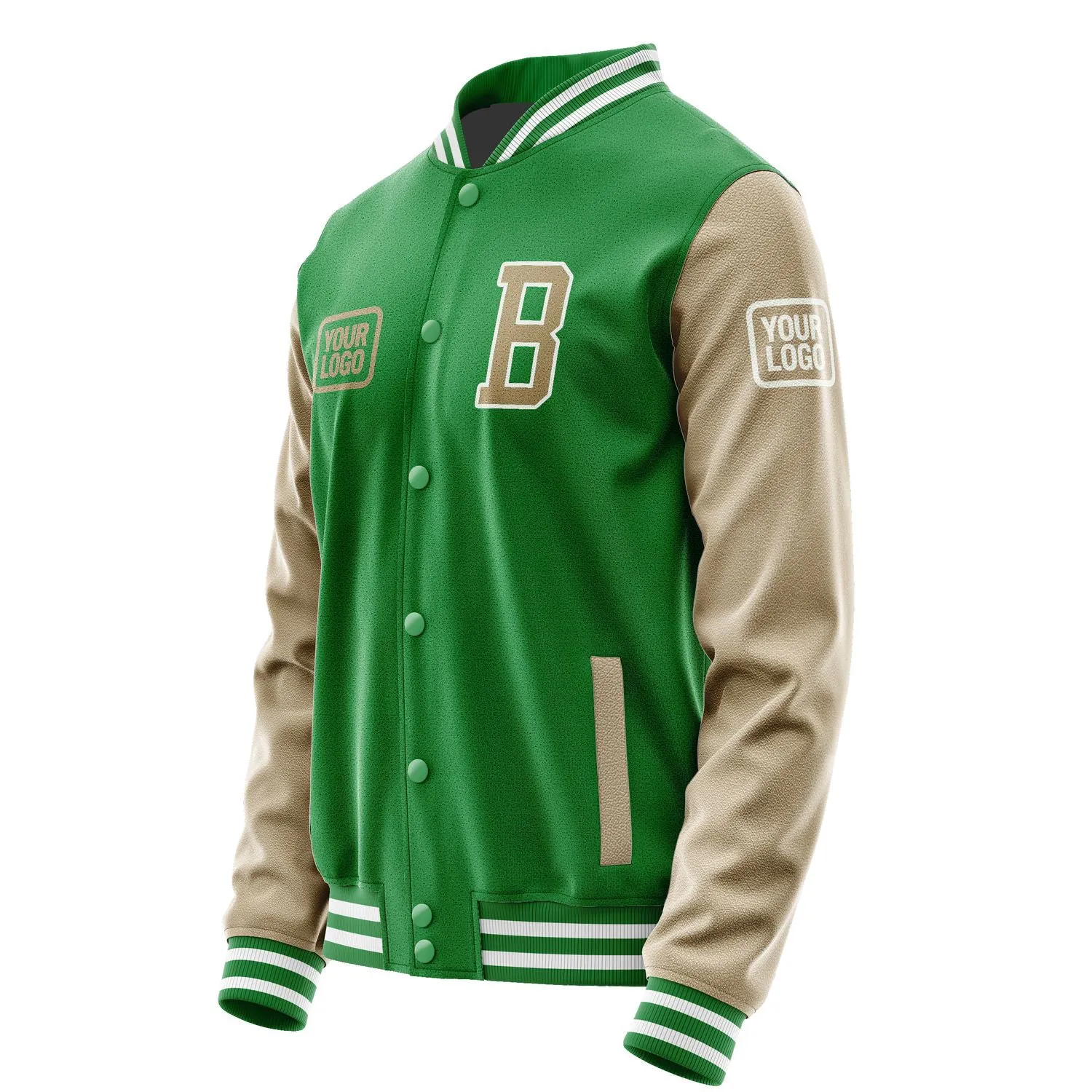 Custom Emerald Green Light Khaki Jacket