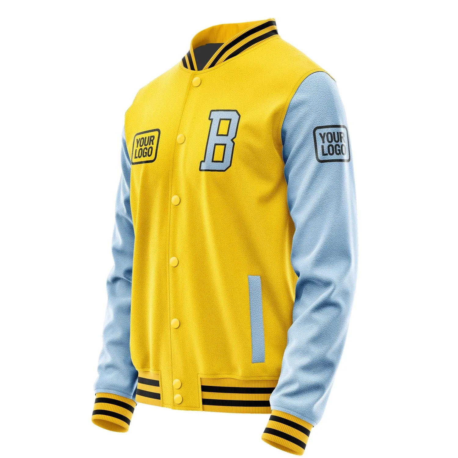 Custom Gold Light Blue Jacket