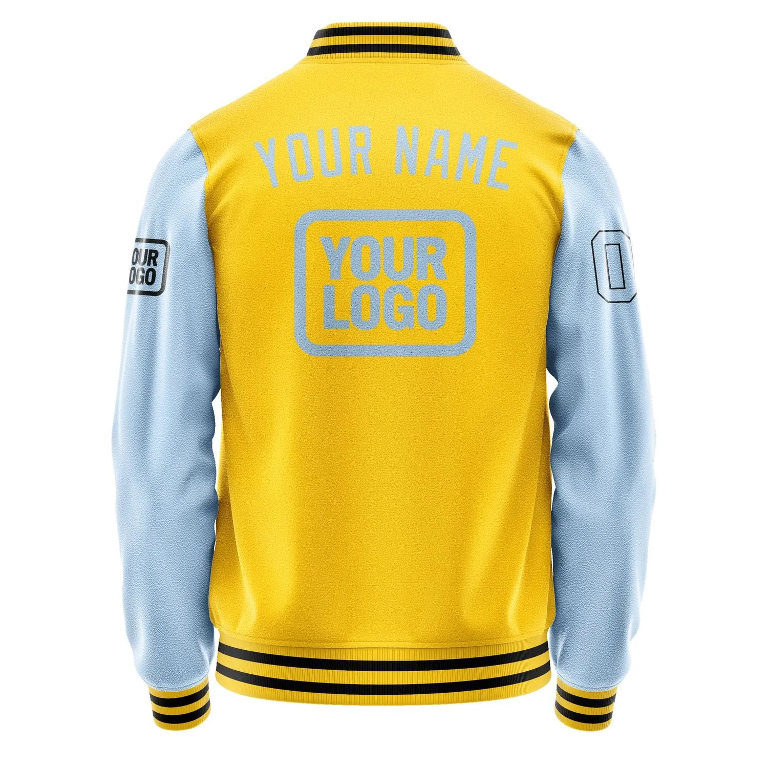 Custom Gold Light Blue Jacket