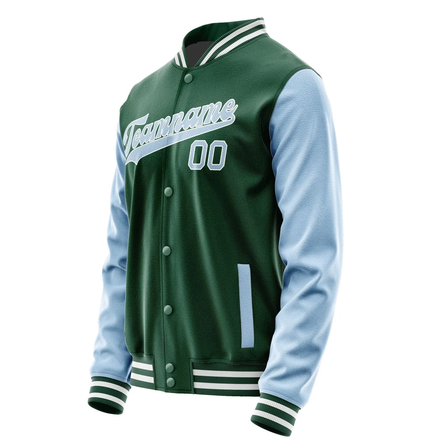 Custom Green Light Blue Jacket