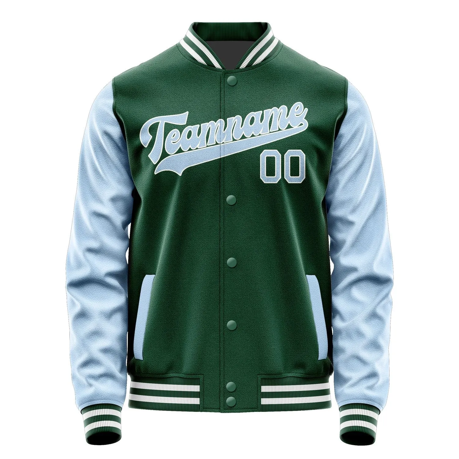 Custom Green Light Blue Jacket