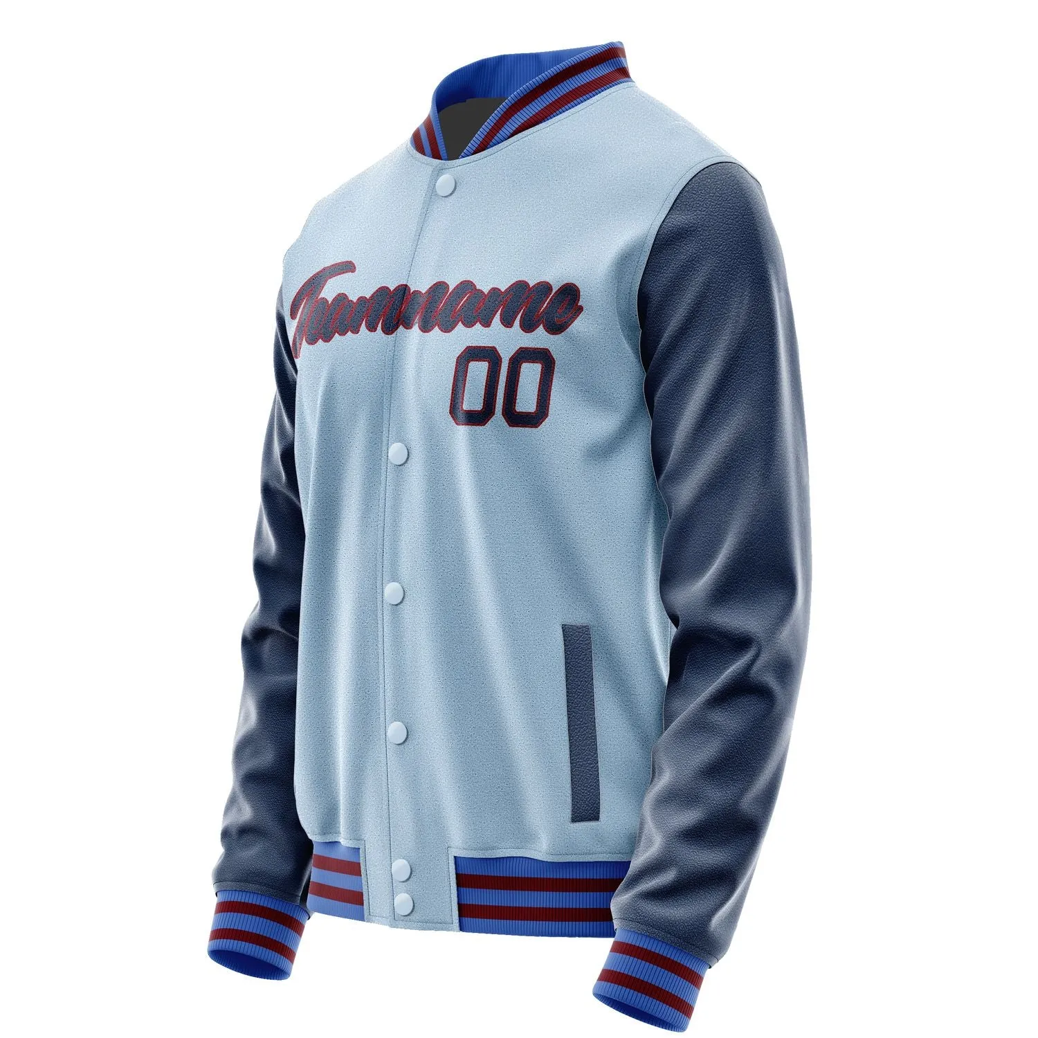 Custom Light Blue Blue Jacket