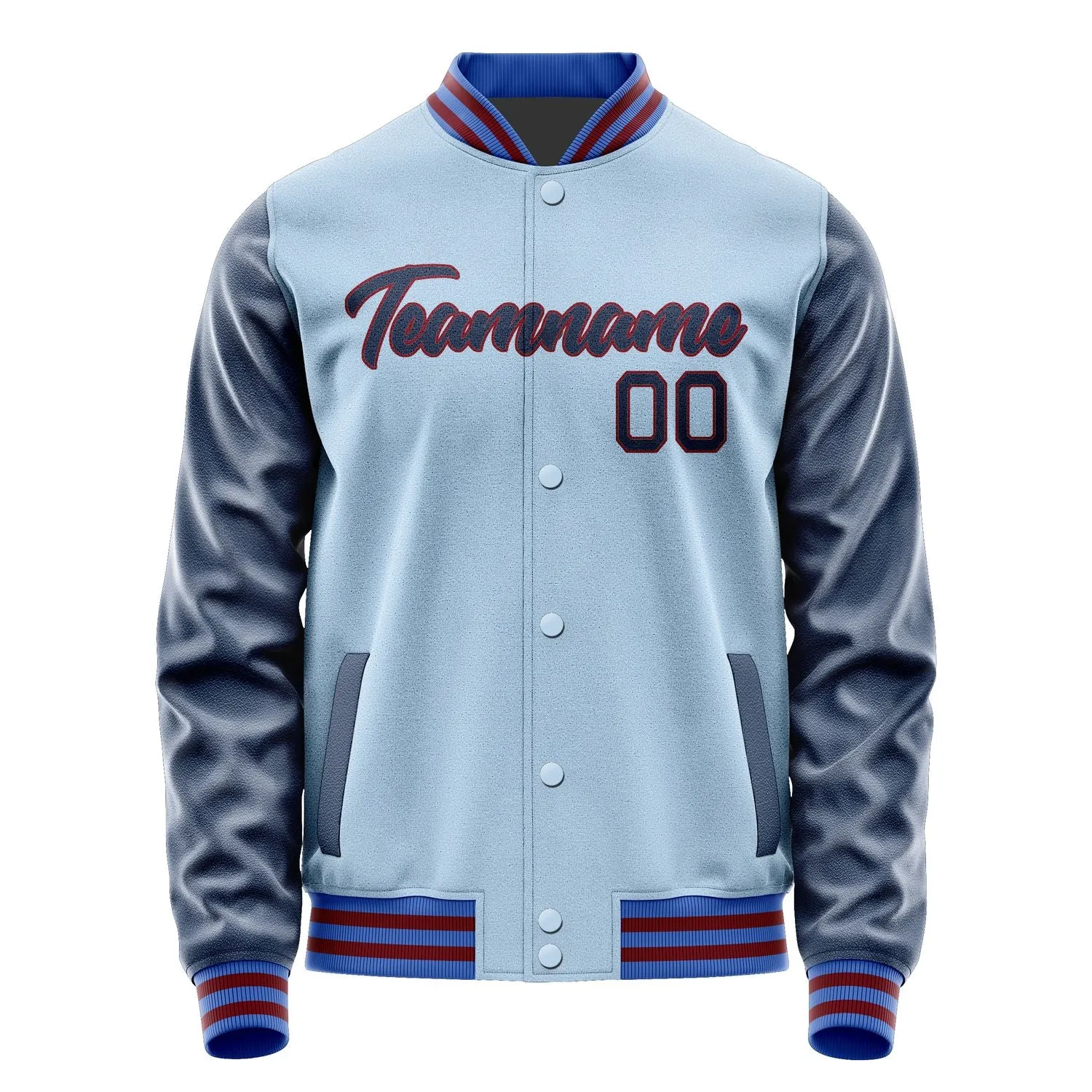 Custom Light Blue Blue Jacket