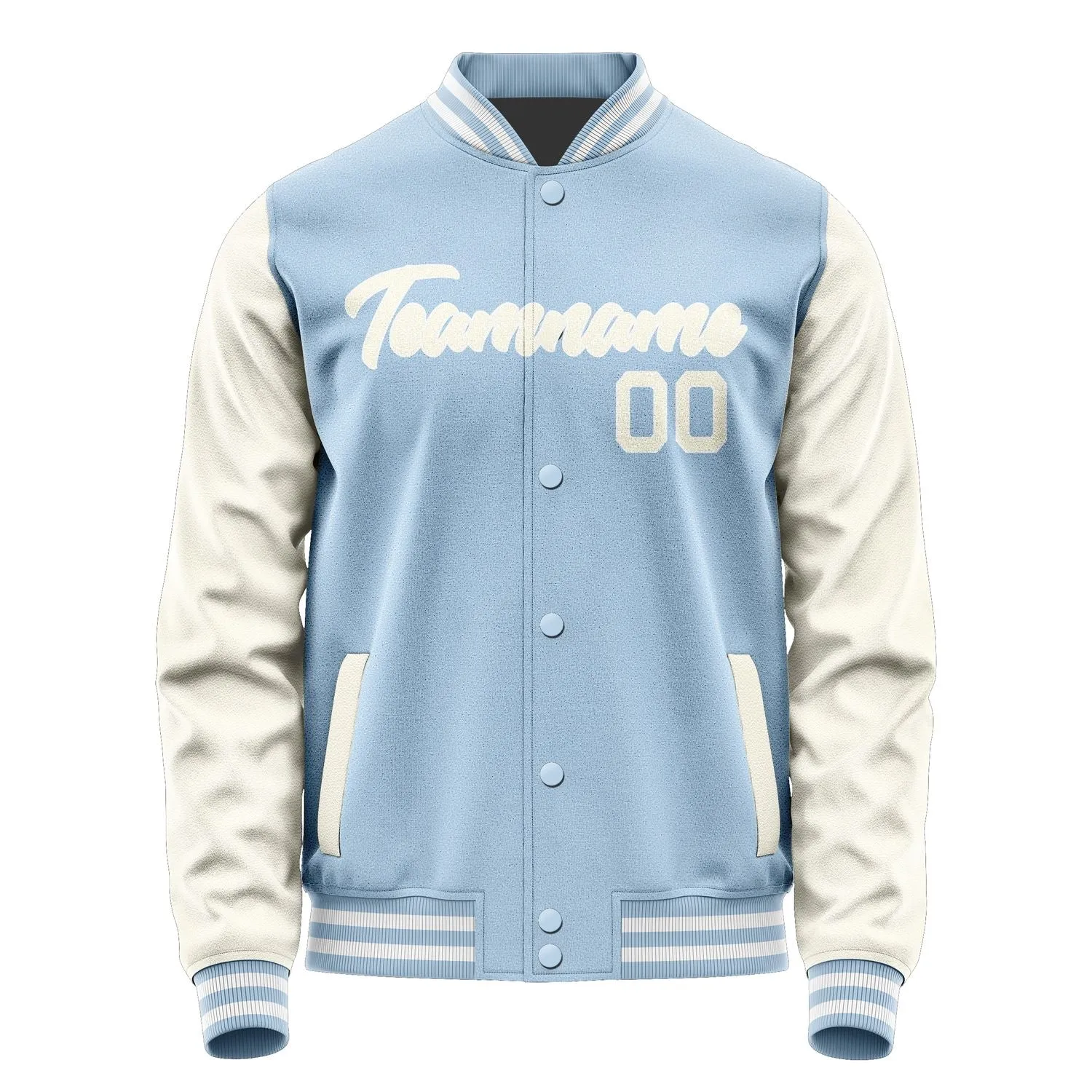 Custom Light Blue Cream Jacket