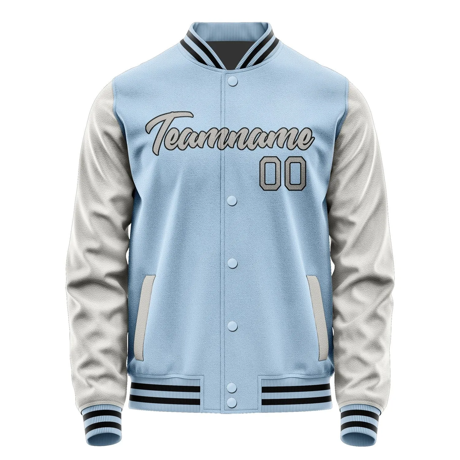 Custom Light Blue Cream Jacket