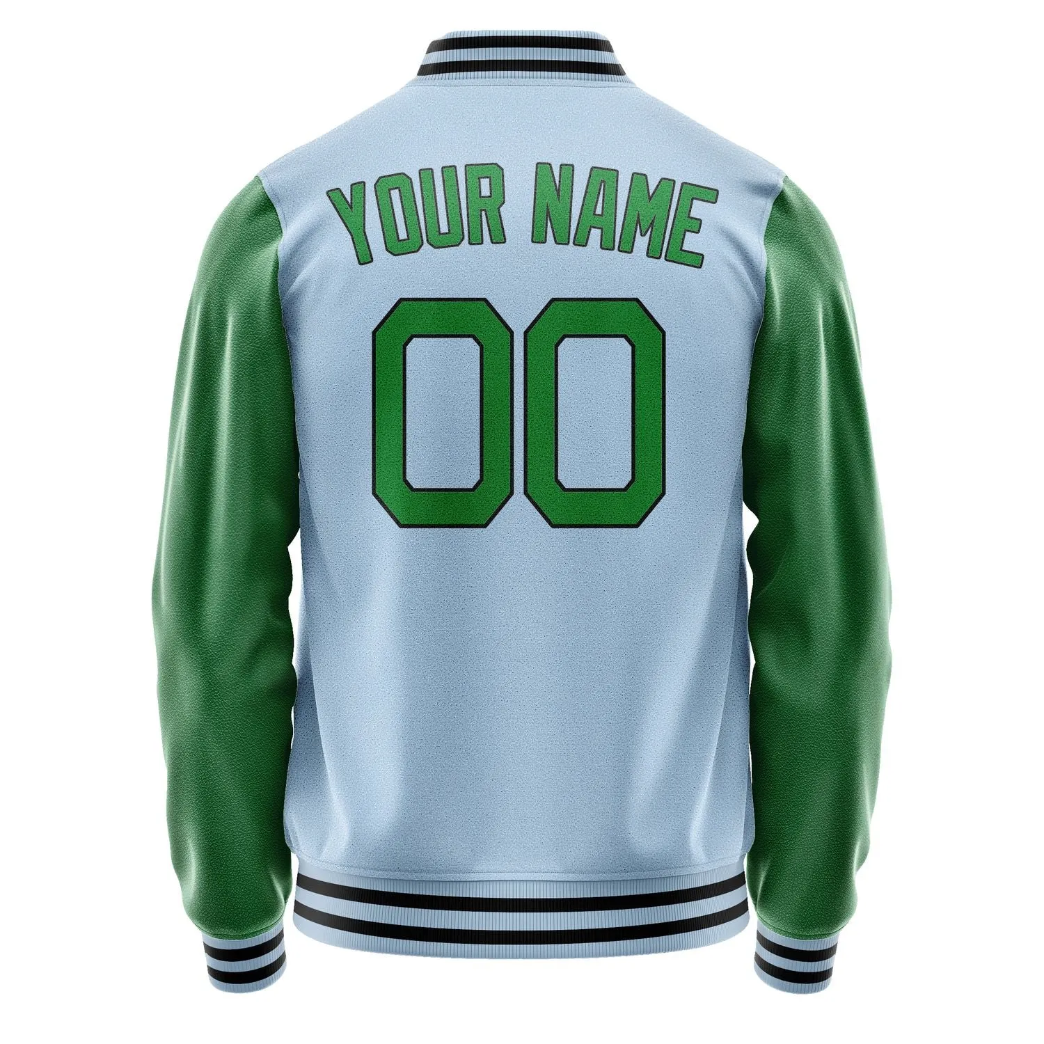 Custom Light Blue Emerald Green Jacket