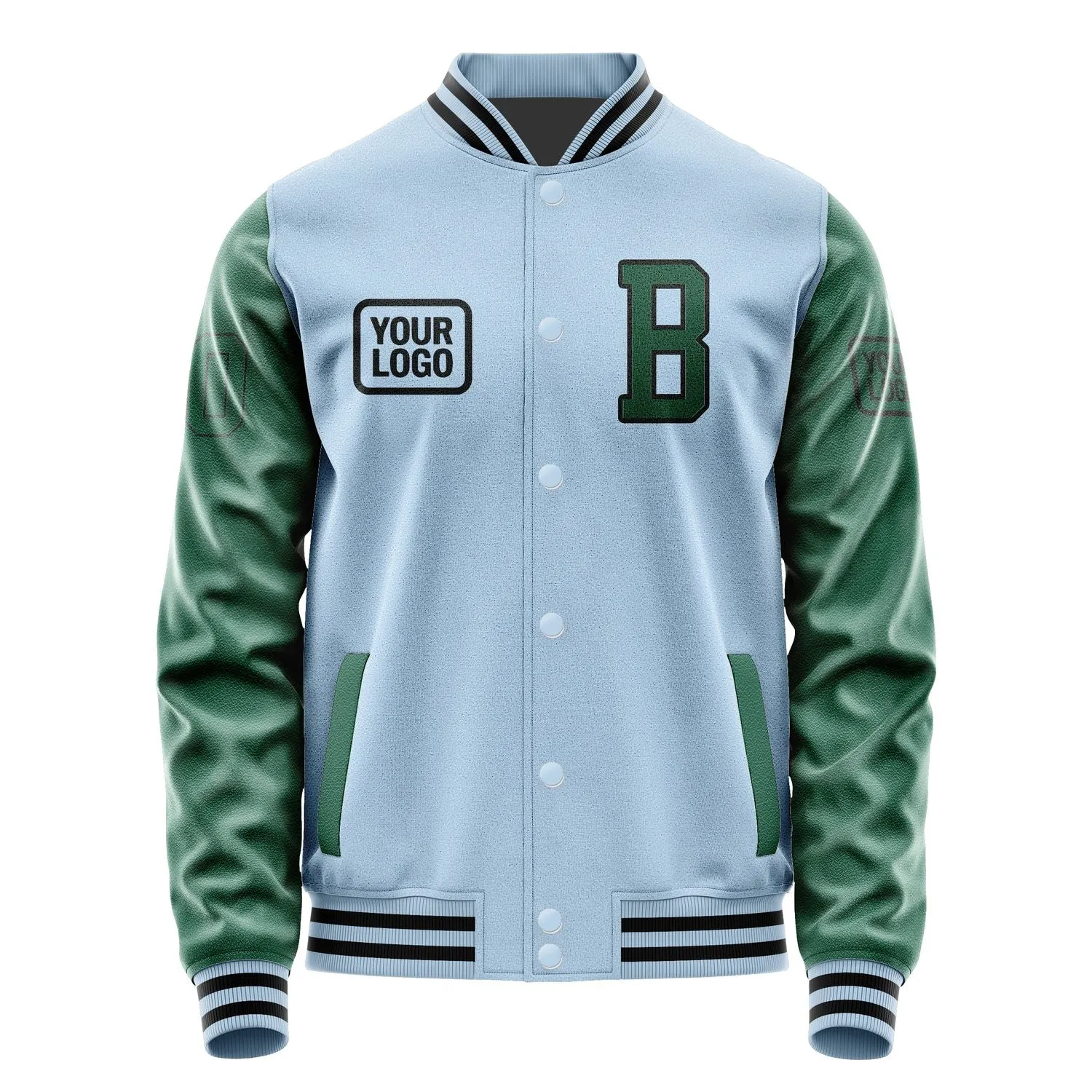 Custom Light Blue Green Jacket