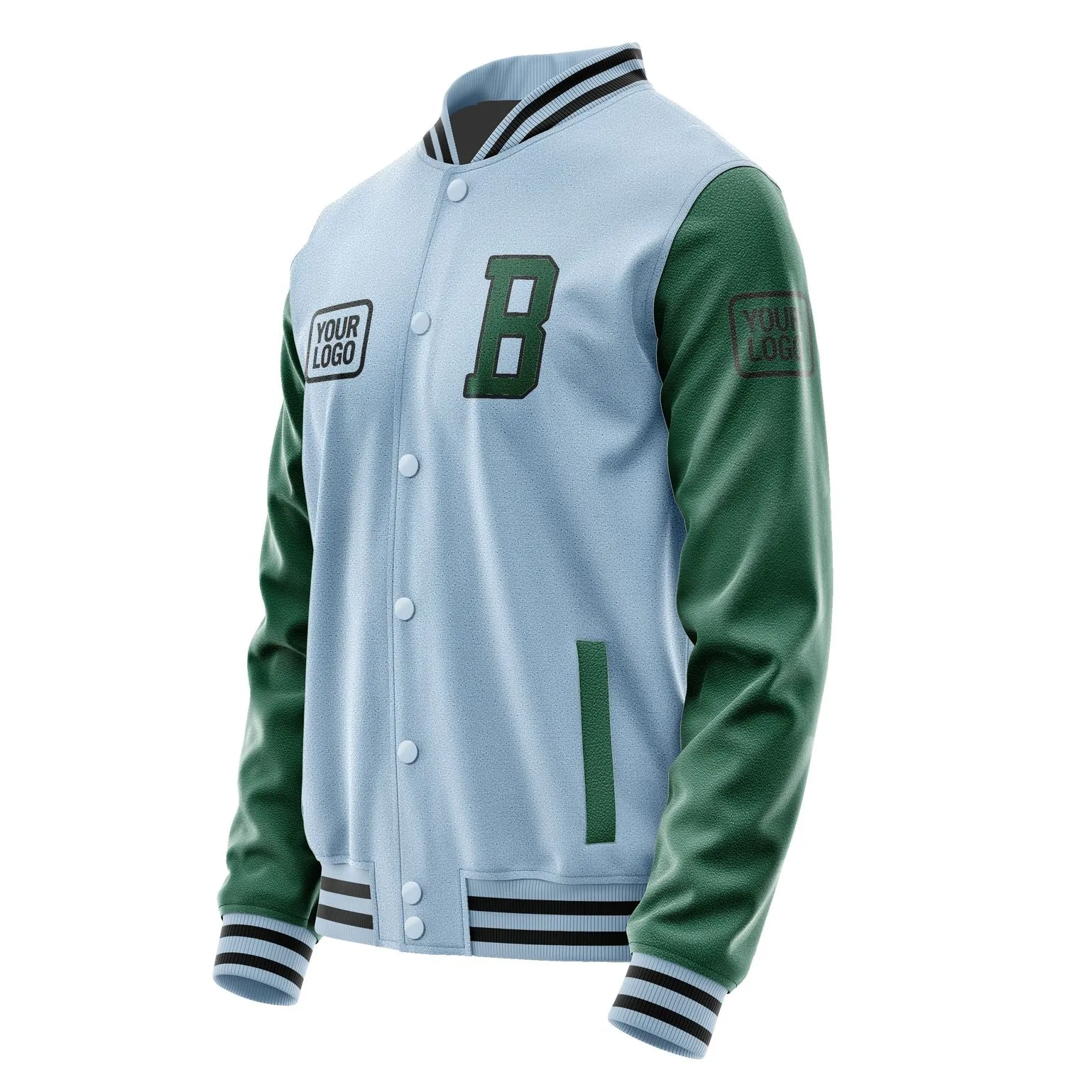 Custom Light Blue Green Jacket