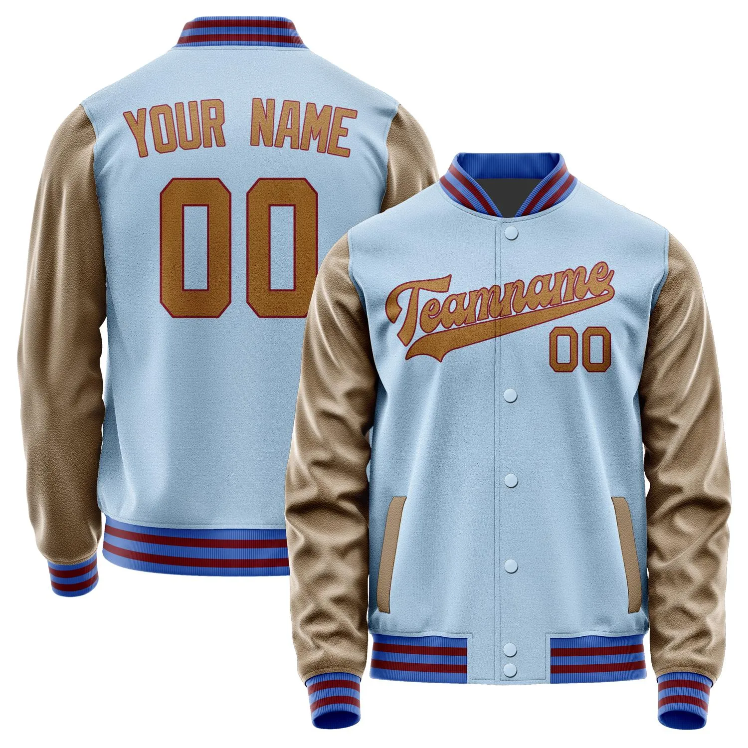 Custom Light Blue Khaki Jacket