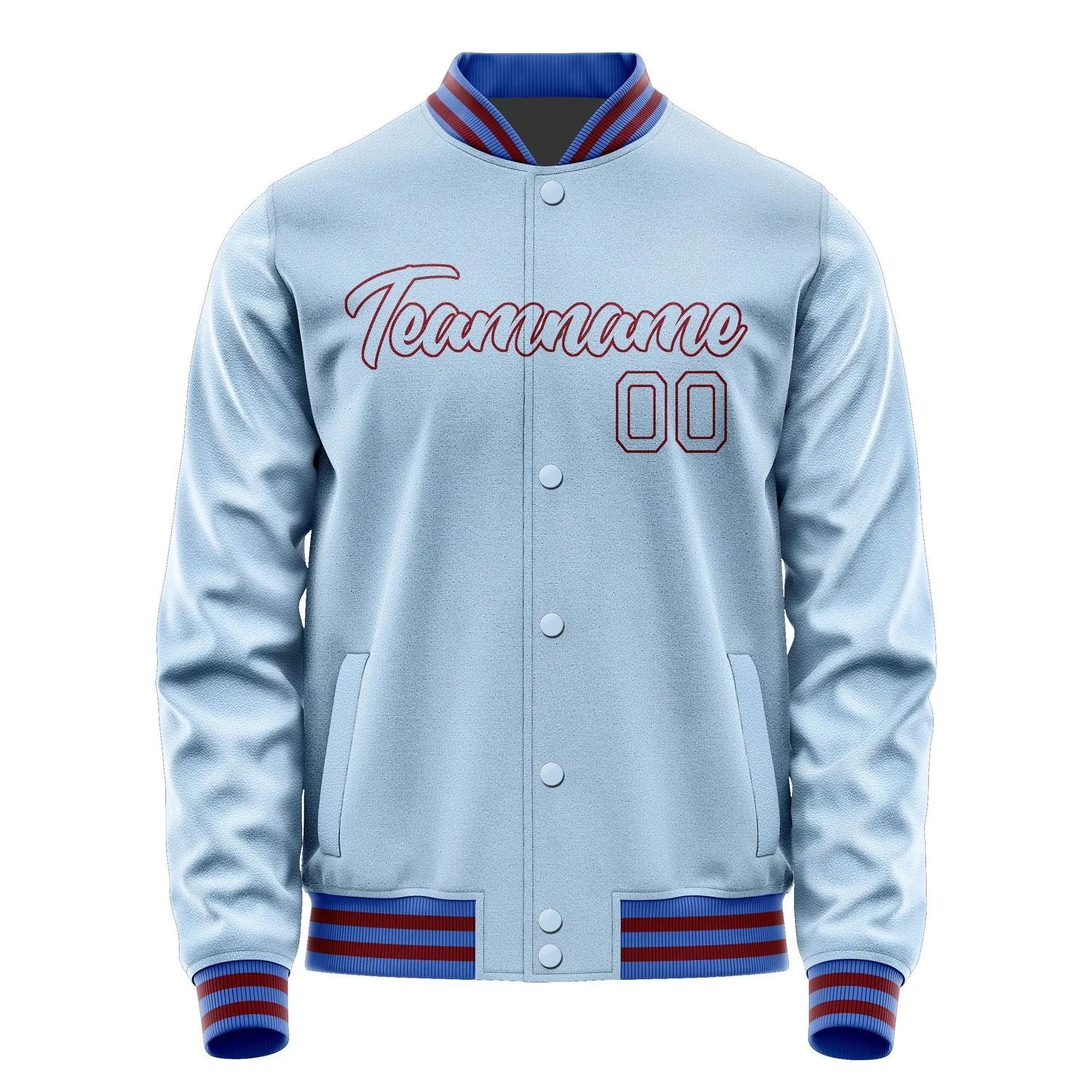 Custom Light Blue Light Blue Jacket