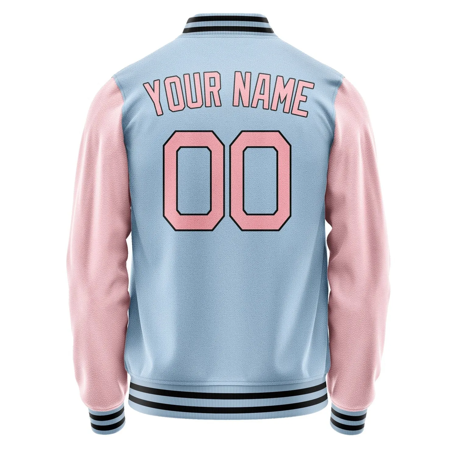 Custom Light Blue Light Pink Jacket
